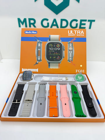 FG01 Ultra 7 In 1 Strap New Smart Watch 49mm 2.01inch Full Touch Screen Sport Fitness Bluetooth Call Smartwatch Life Waterproof Heart Rate Blood Pressure Sleep Monitor